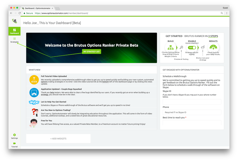 How Do I Run My Strategy? &Ndash; Optionautomator